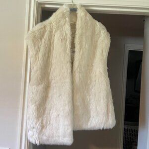 Abercrombie White Faux Fur Vest - Size M; never worn